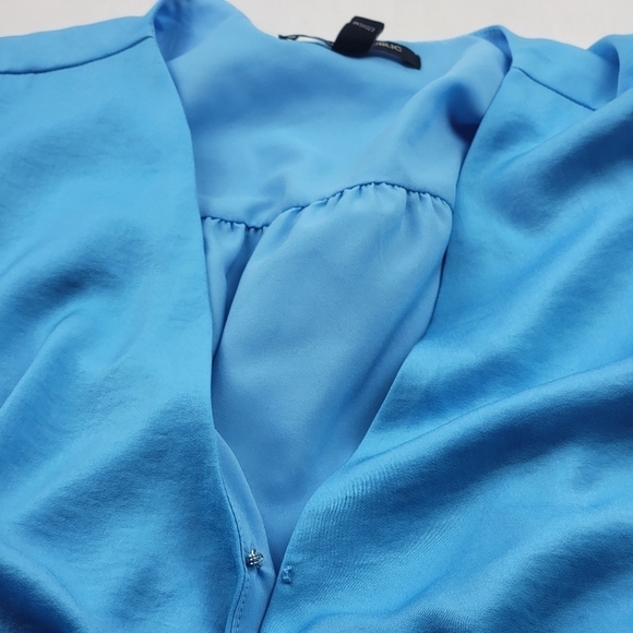 Banana Republic blue wrap mid Length dress (with straps to tie) - Picture 6 of 7